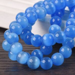 4/6/8/10/12/14/16mm Round Cat's Eye Crystal Glass Loose Crafts Beads lot