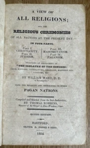 1824 Comparative Religion Christianity Judaism Islam Paganism William Ward - Imagen 1 de 24