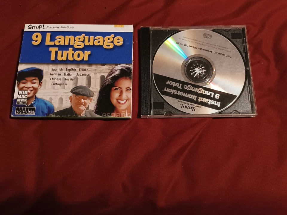 9 Language Tutor-WIN/MAC CD ROM -Snap!-2003 Very Good D 99 - Image 1 of 1