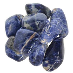 Piedras caídas de sodalita de 1/2 lb - grado 1 - ancho XL - 1,5"" a 2"" Avg. - Imagen 1 de 3