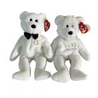Ty Beanie Babies Wedding Bears Mr & Mrs Bride Groom 2001