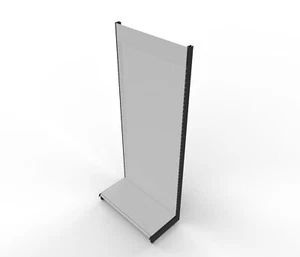 Wandregal 240x100 cm Lochblech grau Supermarktregal Kioskregal Metallregal Regal - Bild 1 von 6