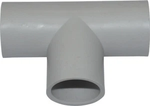 25mm Straight Tee Grey PVC Electrical Conduit Fitting - Picture 1 of 1