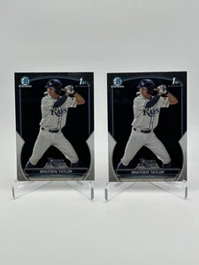 (x2) Brayden Taylor 2024 Bowman Draft Chrome 1st 2-Card Lot #BDC-60 - Picture 1 of 2