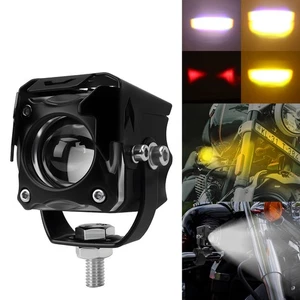 Motorcycle LED Auxiliary Headlight White Yellow Fog Lights with Low Power Use - Picture 1 of 12