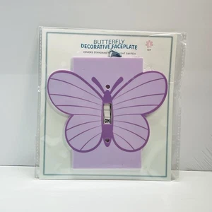 Schmetterling Kipp Lichtschalter Abdeckung Lila Deko Wand Abdeckplatte Neu - Bild 1 von 2