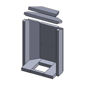 Feuerraumauskleidung Passend für Justus Island 5A** Kamin & Ofen 11-teilig - Bild 1 von 8