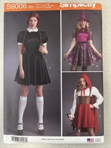 UNCUT Simplicity S9006 Misses Dress Costume Cosplay Witch R5 (14-22) Pattern - Picture 1 of 3