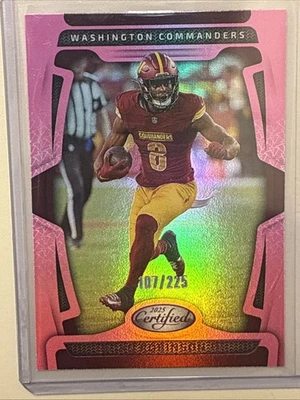 2025 Certified Brian Robinson Jr. #100 Pink Mirror /225 Commanders Niners 49ers - Image 1 of 2