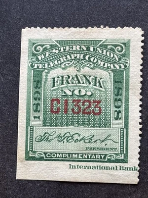 55693 USA Stamp US Sc# 16T28 1898 Revenue Telegraph Western Union MHRNG SP* - Image 1 of 2