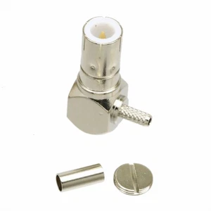 Quick Push-Pull Slide Connector BNC TNC 90° male plug crimp RG174 RG316 LMR100 - Picture 1 of 5