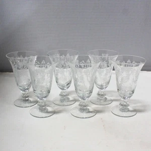 Lot of 6: Tiffin-Franciscan Cherokee Rose Glasses - Picture 1 of 4