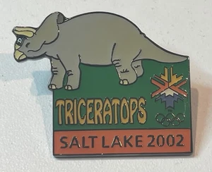 Olympische Spiele 2002 Salt Lake City Utah Triceratops Dinosaurier Olympiade Pin - Bild 1 von 4