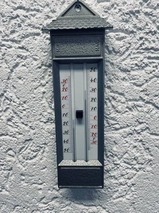 Außenthermometer Minimum Maximum Metall Hammetschlag Silber - Bild 1 von 3