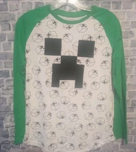 Mojang Minecraft Long Sleeve Creeper Youth 2XL (18) 0280 - Picture 1 of 3