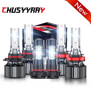15000K LED Headlight Fog Light Bulbs Kit For Chevy Silverado 1500 2500 2007-2015 - Picture 1 of 16