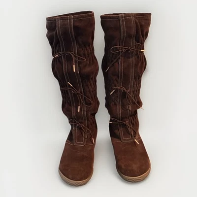 Botas altas de gamuza marrón impermeables Sorel Firenzy para mujer talla 7 botas de nieve NL1585 Foto 1 de 4