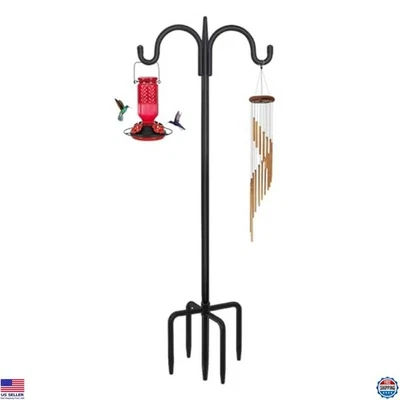 Gancho de Pastor Doble Ajustable FEED GARDEN 63" - Base Resistente para Alimentadores y Foto 1 de 4