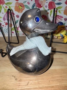 Vintage Silber Teller Dänemark Ente Münzbank. Bankboden fehlt. - Bild 1 von 8