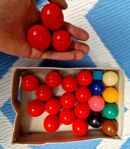 Retro 'Juego de Mesa de Billar Bola de Billar Miniatura ' 23 Piezas Tamaño 3cm Juegos *** - Imagen 1 de 4