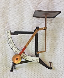 Antike Briefwaage *Feinwaage *Apothekerwaage *Gußeisen + Emaille - Bild 1 von 9