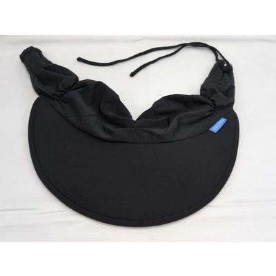 Wallaroo Hat Co Aqua Visor Negro Sombrero de Natación Mujer Exterior Protección Solar Foto 1 de 4