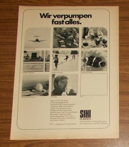 Seltene Werbung SIHI Pumpen Itzehoe - Wir verpumpen fast alles 1971 - Picture 1 of 1