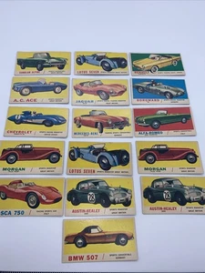 1961 TOPPS AUTO SPORTS CARS (16 CARDS) 2 First cards Of The Set In Lot - Picture 1 of 18