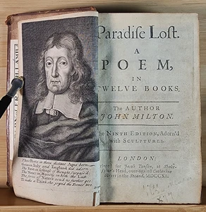 Paradise Lost A Poem in Twelve Books by John Milton 1711 9th Ed HC - Picture 1 of 9