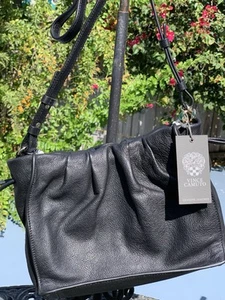 Vince Camuto black leather handbag VC- YORQUE-Cross Body - Picture 1 of 16