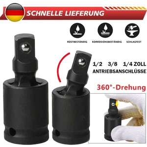 3er Kraft Kugelgelenk 1/2 1/4 3/8 Gelenk Adapter Schlagschrauber Kardangelenk - Bild 1 von 23
