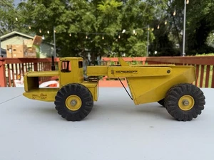 Vintage 1950's Nylint Tournarocker Dump Truck Yellow Metal Tractor - Picture 1 of 6