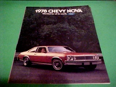 Chevrolet Nova 1978 original concesionario folleto de ventas impreso julio 1977 Foto 1 de 2