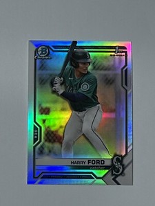 2021 Bowman Draft Chrome HARRY FORD 1st Bowman Refractor BDC-1 Seattle Mariners