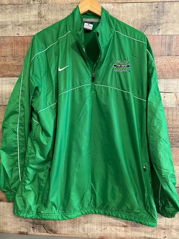 Nike Marshall University Thundering Herd Green 1/4 Zip Pullover Size Large Cover
