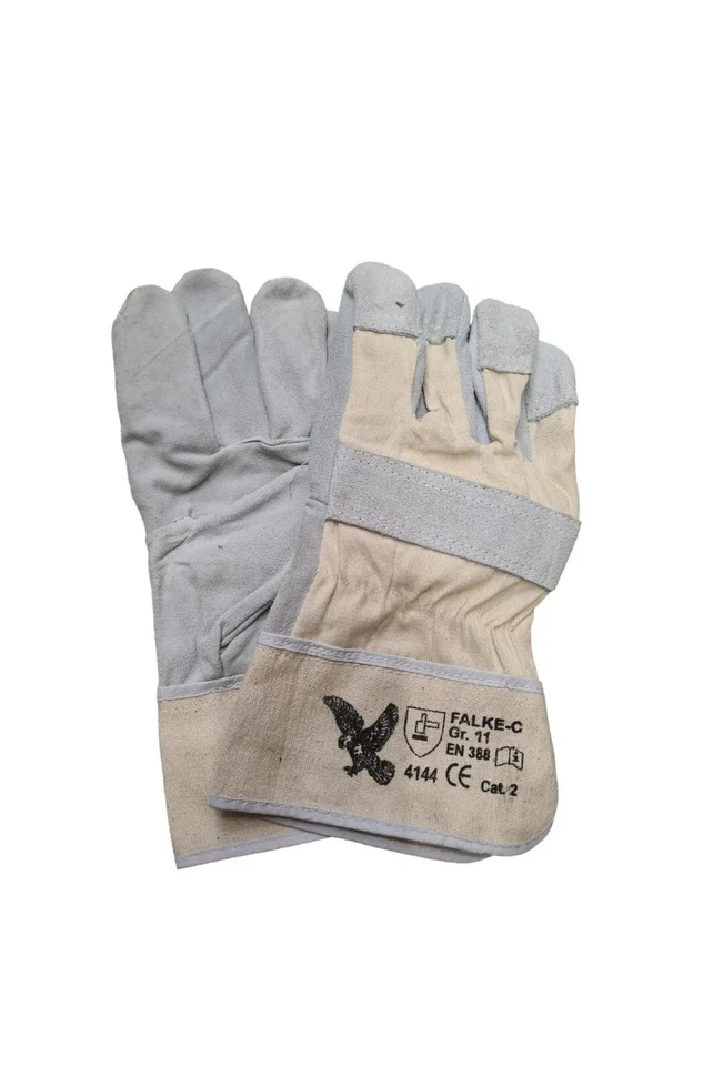 24 Paar Asatex Handschuh Falke-C Gr.11 naturfarben Rindspaltleder EN 388 PSA II