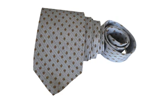 BARNEY'S NEW YORK MEN'S TIE GRAY/GEOMETRIC WIDTH: 3.1/8" LENGTH: 56" - Picture 1 of 3