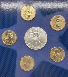 2007 United States Mint Annual Uncirculated Dollar Coin Set Burnished ASE #2596 - Picture 1 of 6