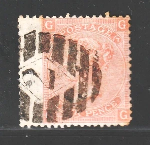 Großbritannien, Scott #43, Platte 7, gebraucht, F, 4p Victoria, 1865, Bahnhofsstempel - Bild 1 von 2