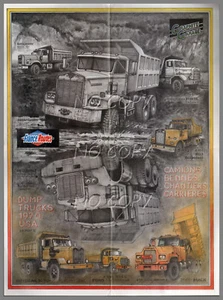 POSTER CAMION RéTRO BENNES CARRIèRE KENWORTH MACK PETERBILT 56X42cm - Imagen 1 de 1