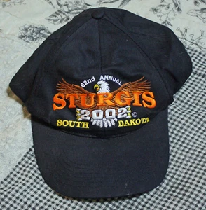 Vintage 2002 Sturgs Mortorcycle Rally Trucker Mütze Kappe Druckknopflasche - Bild 1 von 3