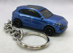 Keychain PORSCHE CAYENNE TURBO (blue) CUSTOM MADE DIE-CAST KEY CHAIN - Bild 1 von 5