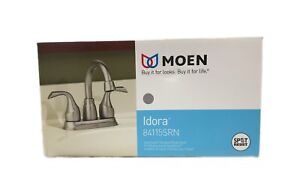 MOEN Idora 4 in. Centerset 2-Handle Bathroom Faucet Spot Resist Brushed Nickel