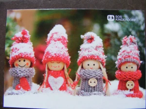 Postkarte Ansichtskarte Weihnachten Klappkarte Mädchen Kinder Puppen SOS unbesch - Bild 1 von 2