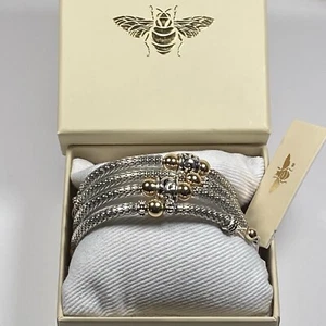 LESEZEICHEN filigranes Silber Armband mit goldfarbenem Akzent NEU - Bild 1 von 11