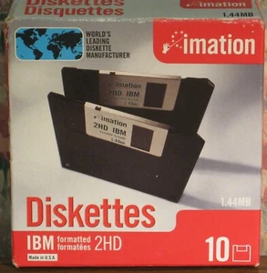 Imation 3.5" Floppy Disks 2HD 1.44MB - One Sealed Pack of 10 - Picture 1 of 6