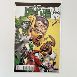 Fall Of The Hulks Alpha #1 2009 fast neuwertig signiert von Jeff Parker DF CoA 52/65 - Bild 1 von 7