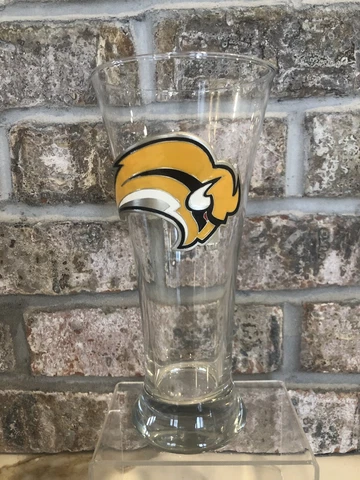 Buffalo Sabres NHL Beer Pop Glass Cup Medallion Logo Rare Laux Sporting Goods Cover