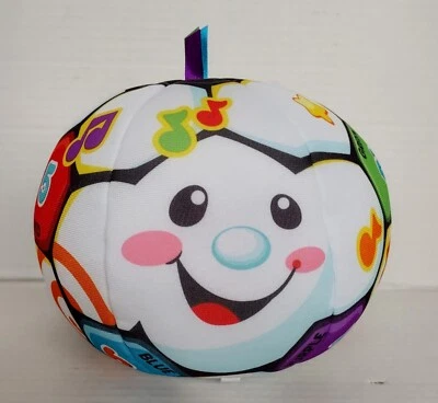 Pelota de fútbol Fisher Price cantando 8" ríe y aprende juguete de peluche para bebé multicolor  Foto 1 de 4