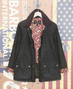 £229 Womens Barbour Hope Beadnell olive green waxed jacket size UK 12 US 8 EU 38 - Picture 1 of 7